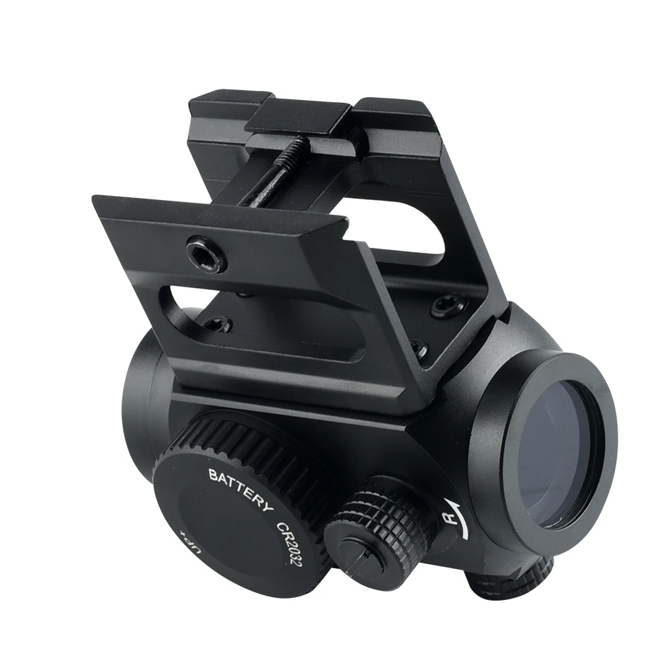 BD02N / BD04N مقاوم للماء للصدمات منظر نقطة حمراء منعكس نطاقات بندقية بصرية تكتيكية مع قاعدة ارتفاع لتركيب السكك الحديدية 20 مللي متر