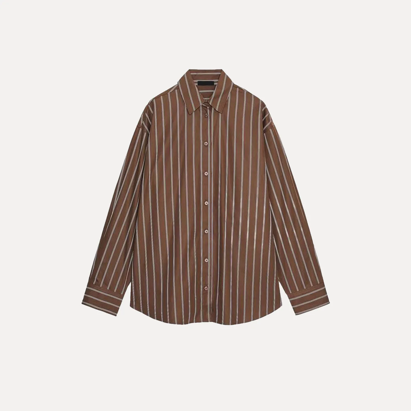 Z femmes Faion trajet rayure ample longue col Sve irt 2025 nouveau Sle coupe confortable tenue de bureau haut