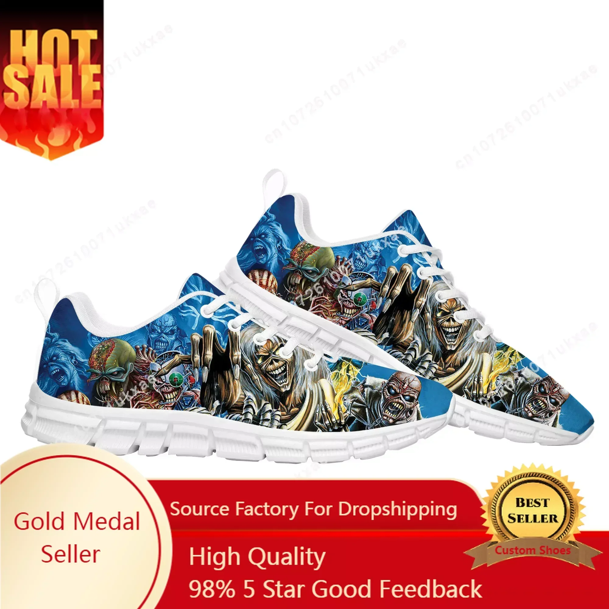 

M-Maidens Heavy Metal Rock Band Singer Music Iron Sports Shoes Mens Womens Teenager Sneakers Parent Sneaker Customize Shoe