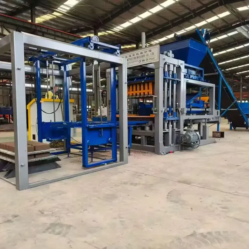 QT4-15 Full Automatic Concrete Hollow Block Making Machine Hydraulic Pressure Forming PLC Production Line Brick Making