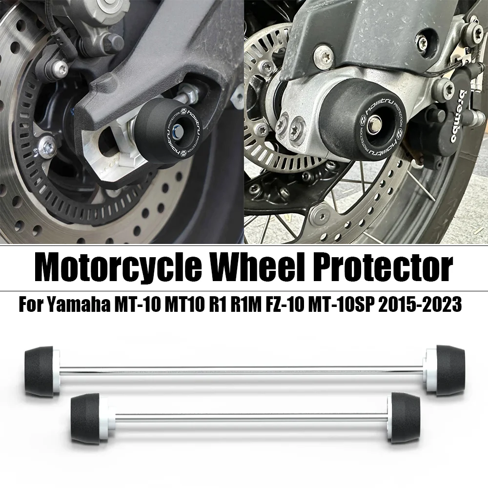 

Motorcycle Wheel Protector Rear Front Axle Fork Crash Slider For Yamaha MT-10 MT10 R1 R1M FZ-10 MT-10SP 2015-2023