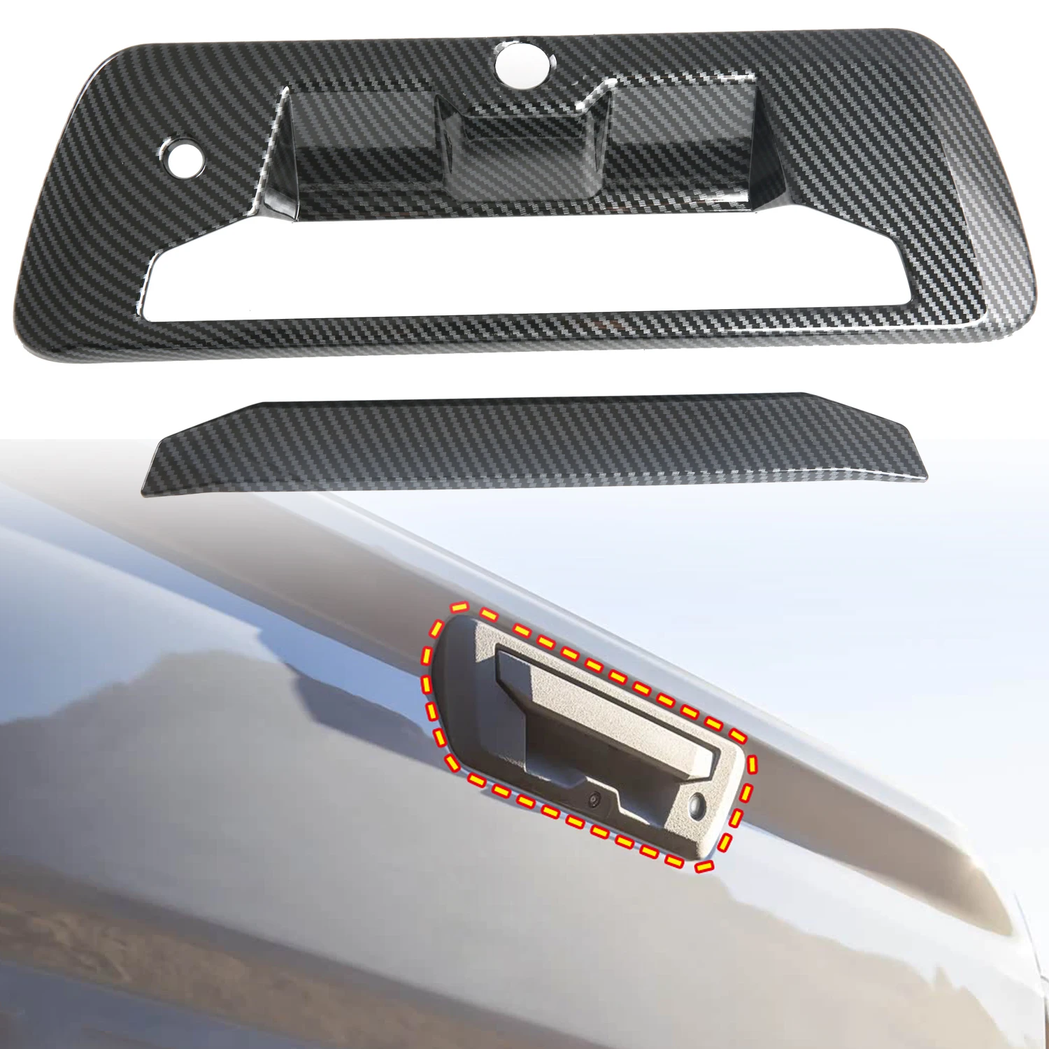 

for Nissan Frontier D41 2022 2023 2024 2025 Rear Door Handle Trim Cover Protector Anti-scratch Exterior Car Accessories