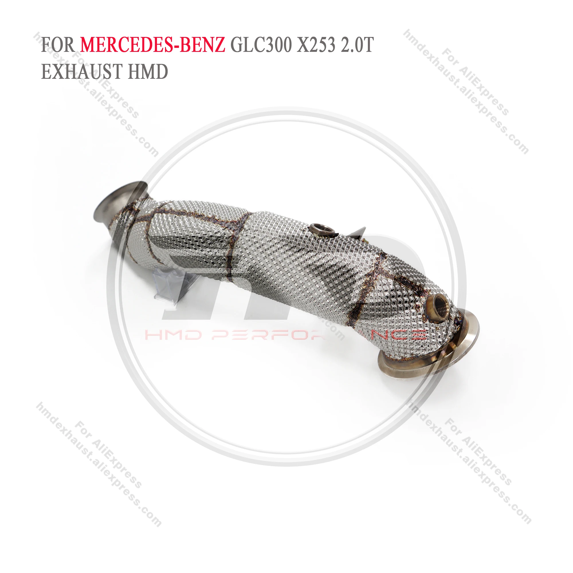 

HMD Exhaust System High Flow Performance Downpipe for Mercedes Benz GLC300 X253 2.0T With Heat Shield Racing Pipe