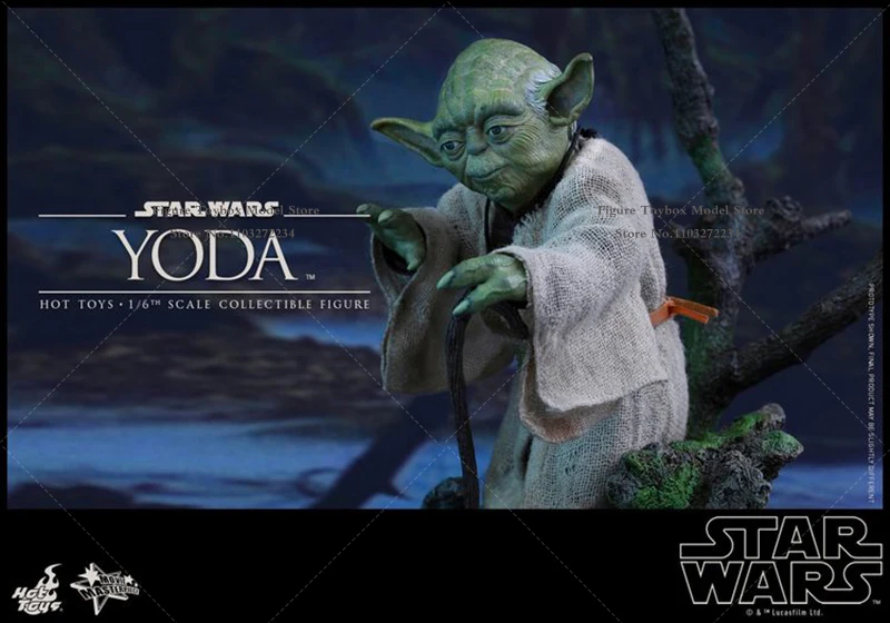 HT HotToys 1/6 MMS369 Yoda Master Display colección de figuras de acción Star Wars Fans de películas mejores regalos 12 "modelo de soldado ornamento