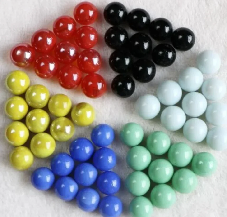 10Pcs /set 16mm Porcelain Red Yellow Glass Ball 1.6cm Porcelain Blue, Green, White and Black Checkers