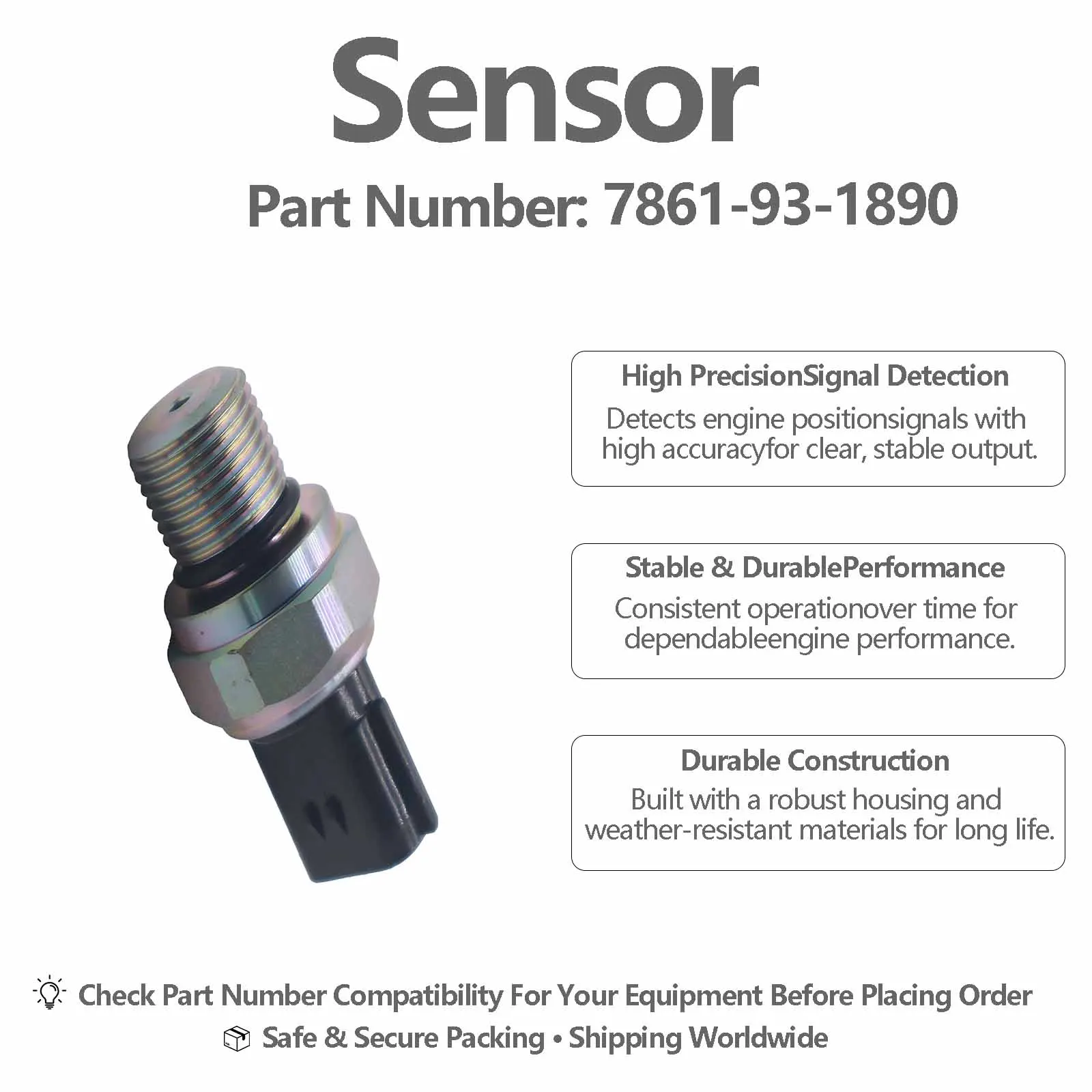 7861-93-1840 7861-93-1890 High Pressure Sensor For Komatsu PC70-8 PC200-8 PC550LC-8 PC800-8 PC210-10 PC215-10M0 PC390-10