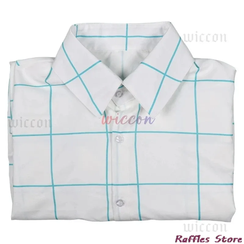 Cyanime jinu blusa diária saja meninos soda pop palco desempenho camisa xadrez cosplay traje kpop demônios caçadores menino grupo