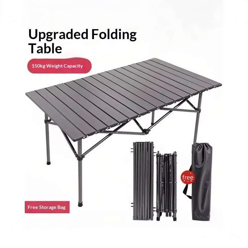 1Set Folding Portable Outdoor Lightweight Table Stall Camping Fishing Picnic Table Outdoor Self-driving Barbecue Folding Table