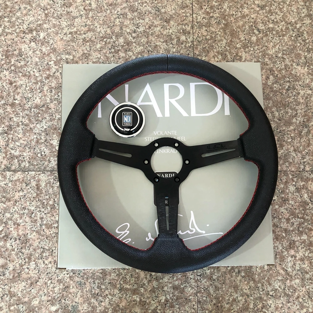 

350MM Universal Racing Drift Nardi Steering Wheel Car ND PVC Leather JDM Steering Wheel Volantes For VW HONDA TOYOTA BMW Volvo