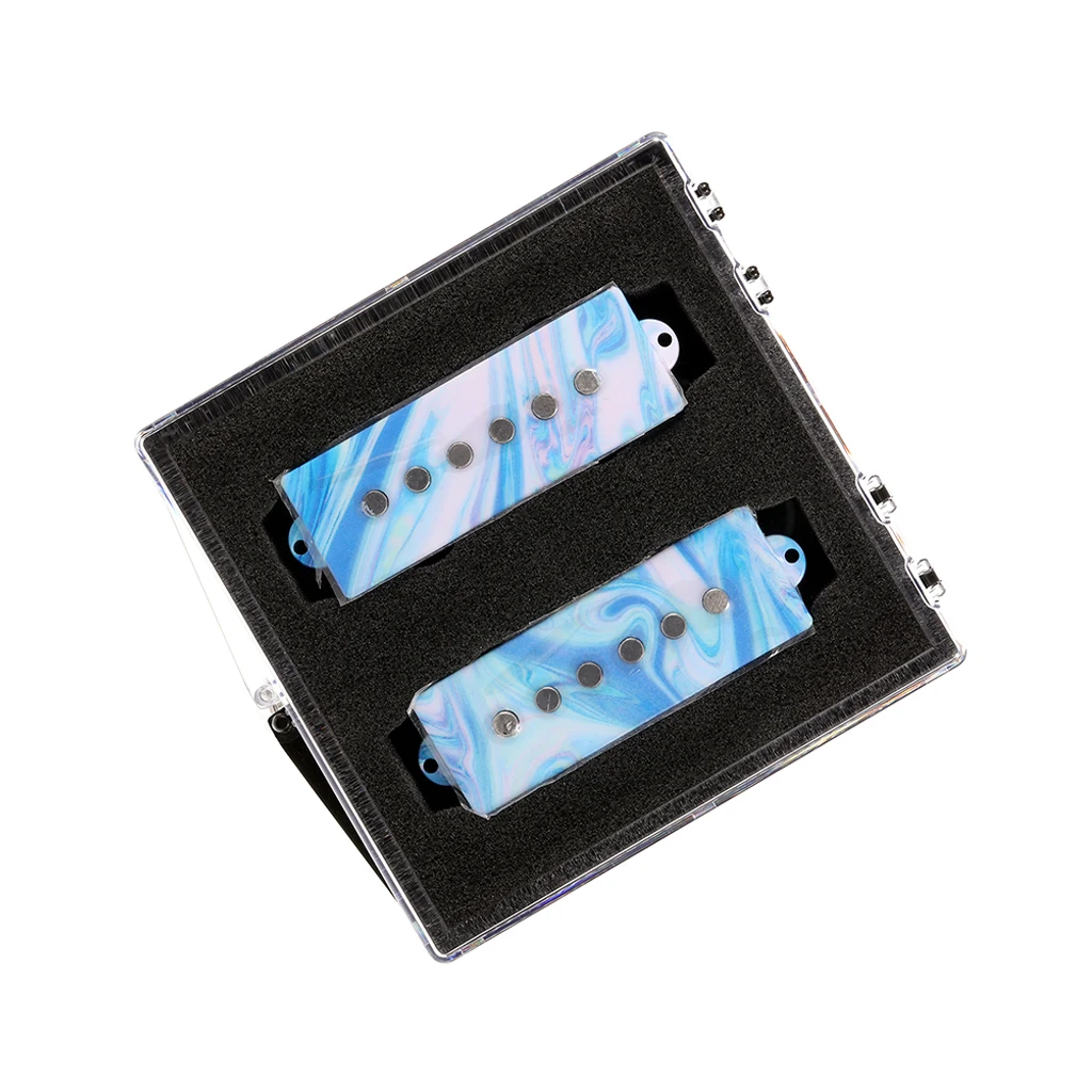 

Синий 6-струнный набор звукоснимателей для бас-гитары — Alnico 5 для бас-гитары PB, разблокирует полное низкокачественное и высокострунное четкость