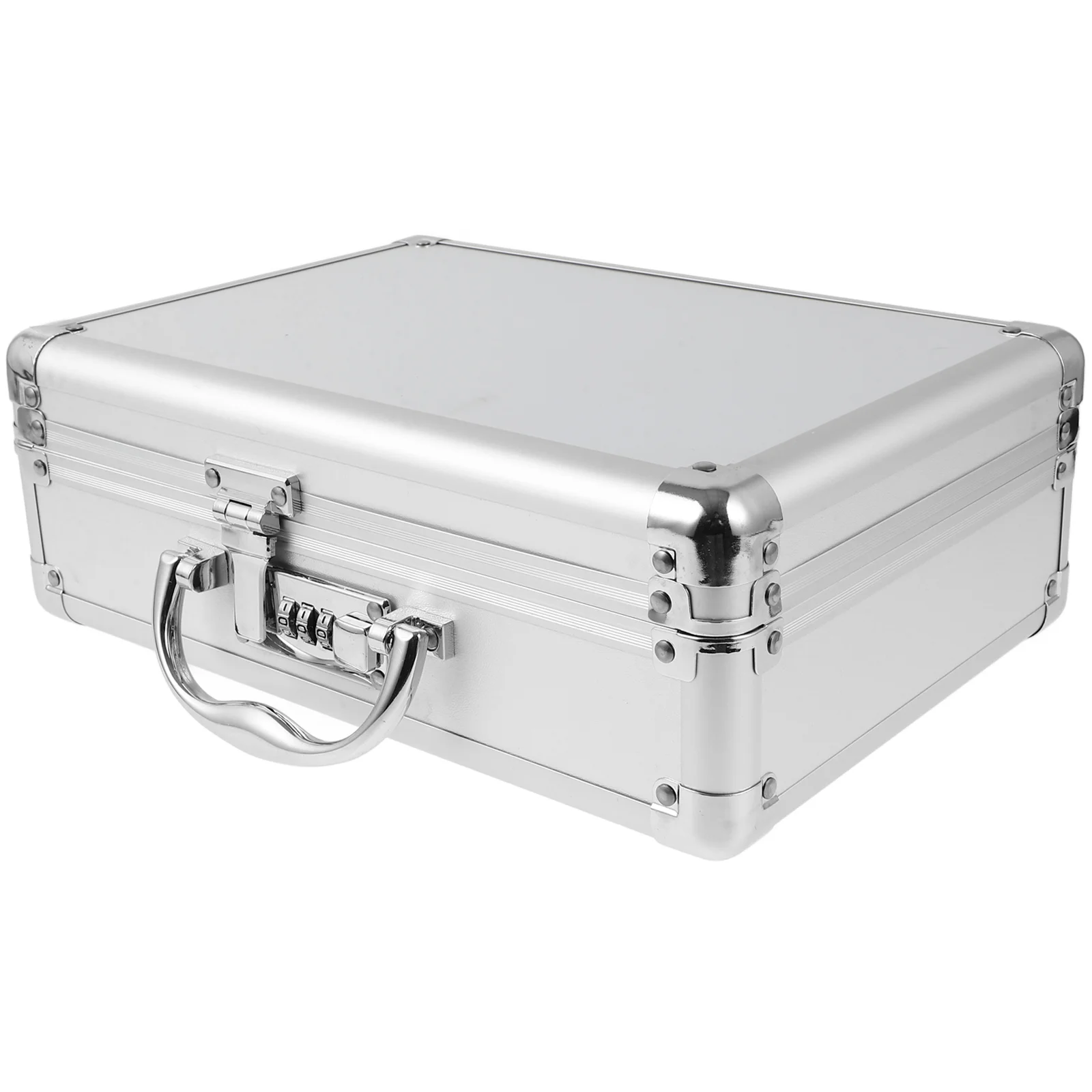 Aluminum Tool Case First Aid Kit Essential Container Medicine Chest Cases Silver Alloy