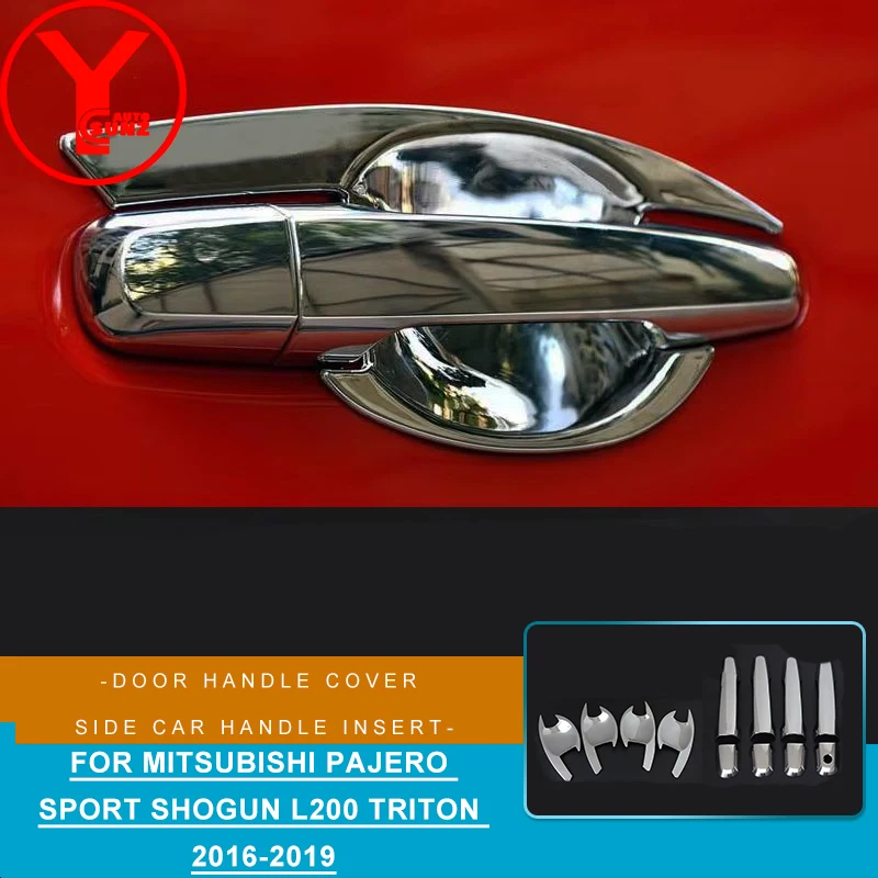 

Автомобильные аксессуары, крышка дверной ручки, боковая вставка для автомобильной ручки для MITSUBISHI PAJERO SPORT Shogun L200 Triton 2016 2017 2018 2019