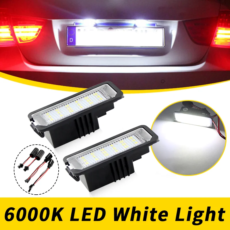 For Porsche Cayenne 958 92A Macan 95B Boxster 981 987 718 982 Cayman Spyder 918 LED Car License Plate Light Bulb Car Accessories