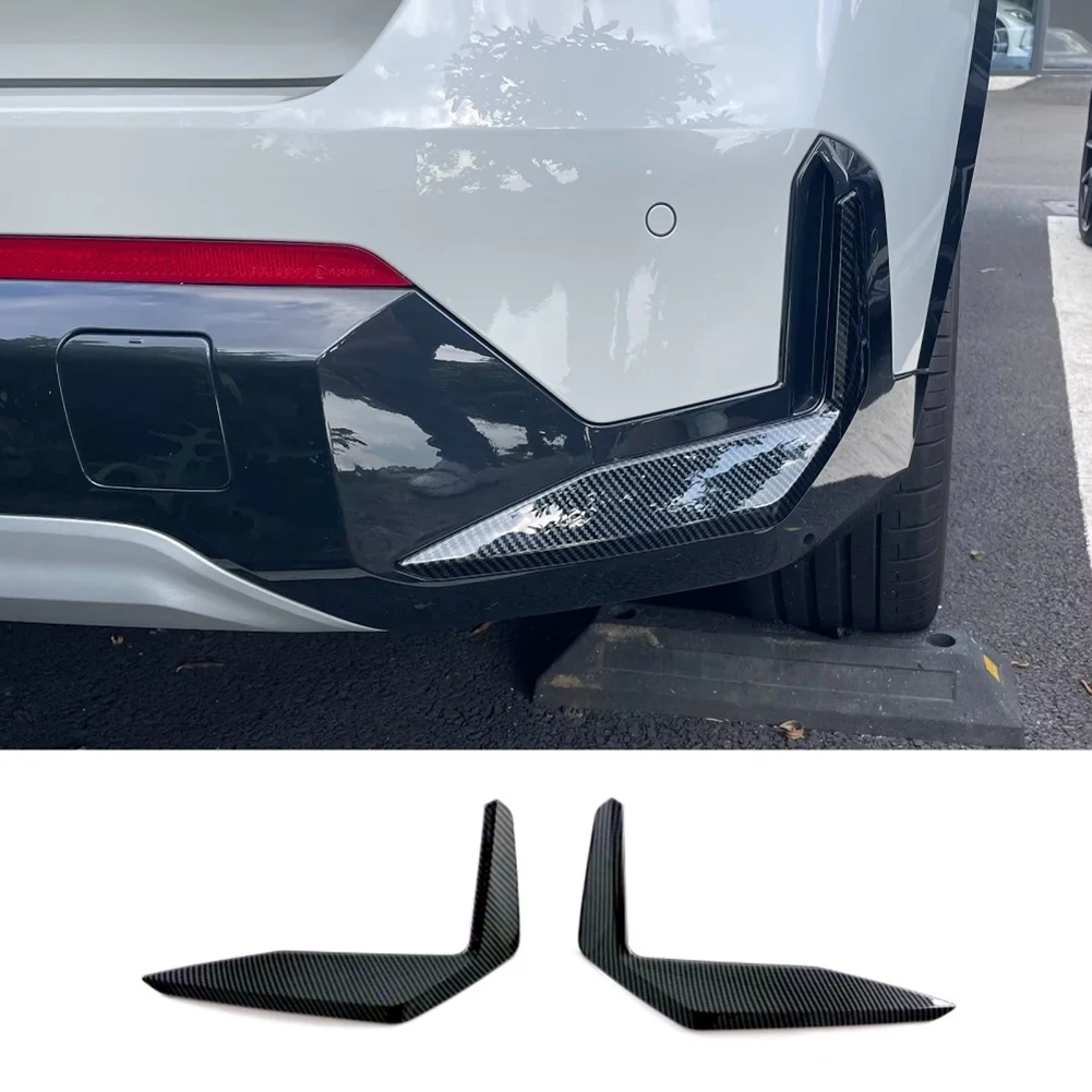 Rear Bumper Lip Splitter Canards Cover for BMW X1 U11 2023 2024 XLine Fog Lamp Cover Trim - ABS Carbon