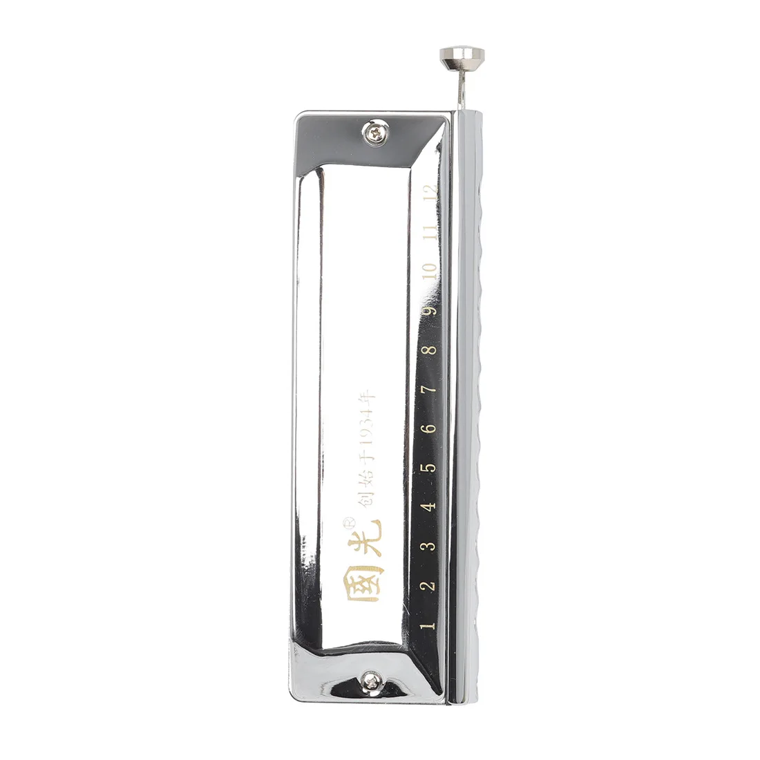 

Hooqu High Grade China New Style 12 Holes Adult Silver Professional Chromatic Harmonica