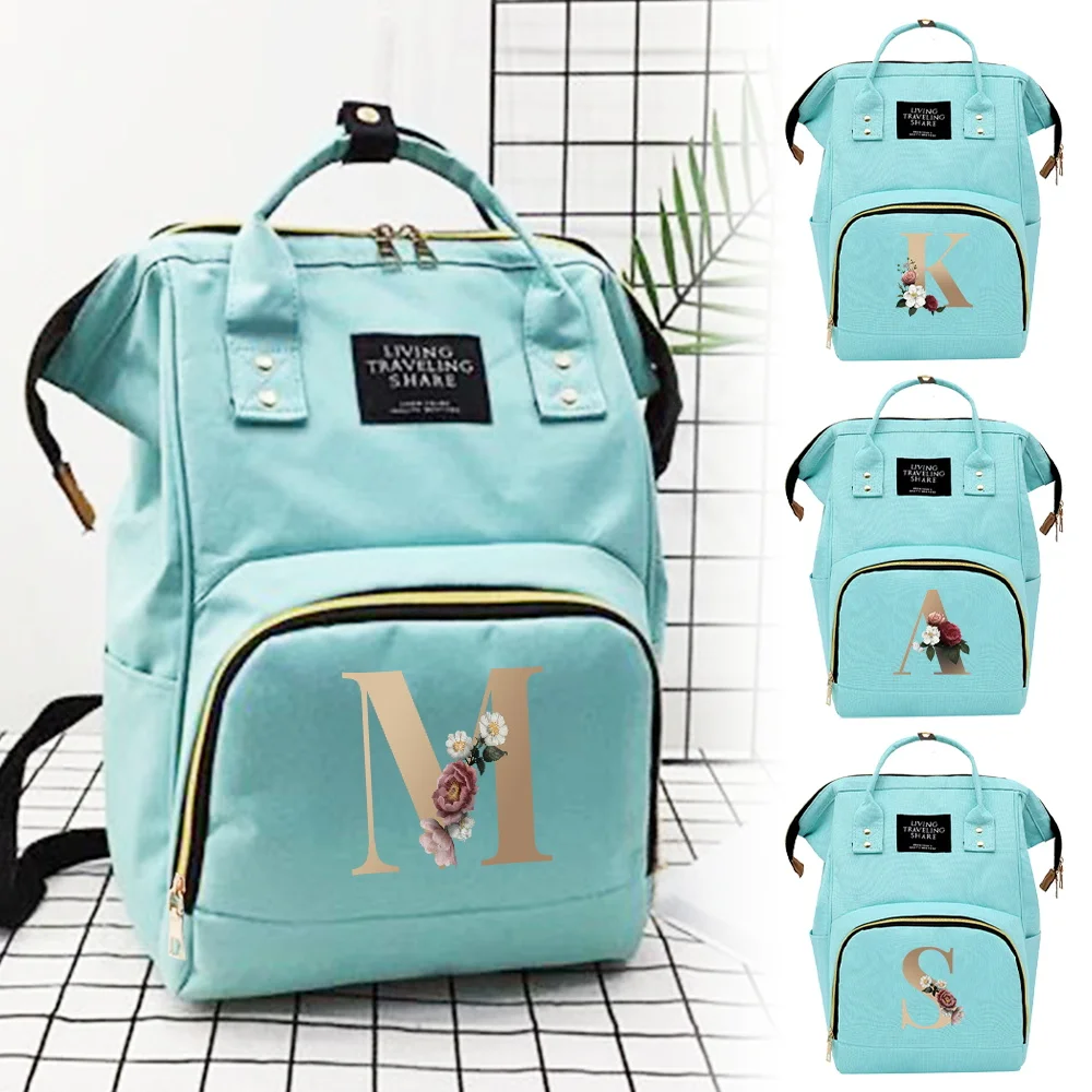 

Maternity Bag Multi-Function Nappy Pack for Outing Quick Nappy Changing Backpack Gold Pattern Series High Quality Infant Bags