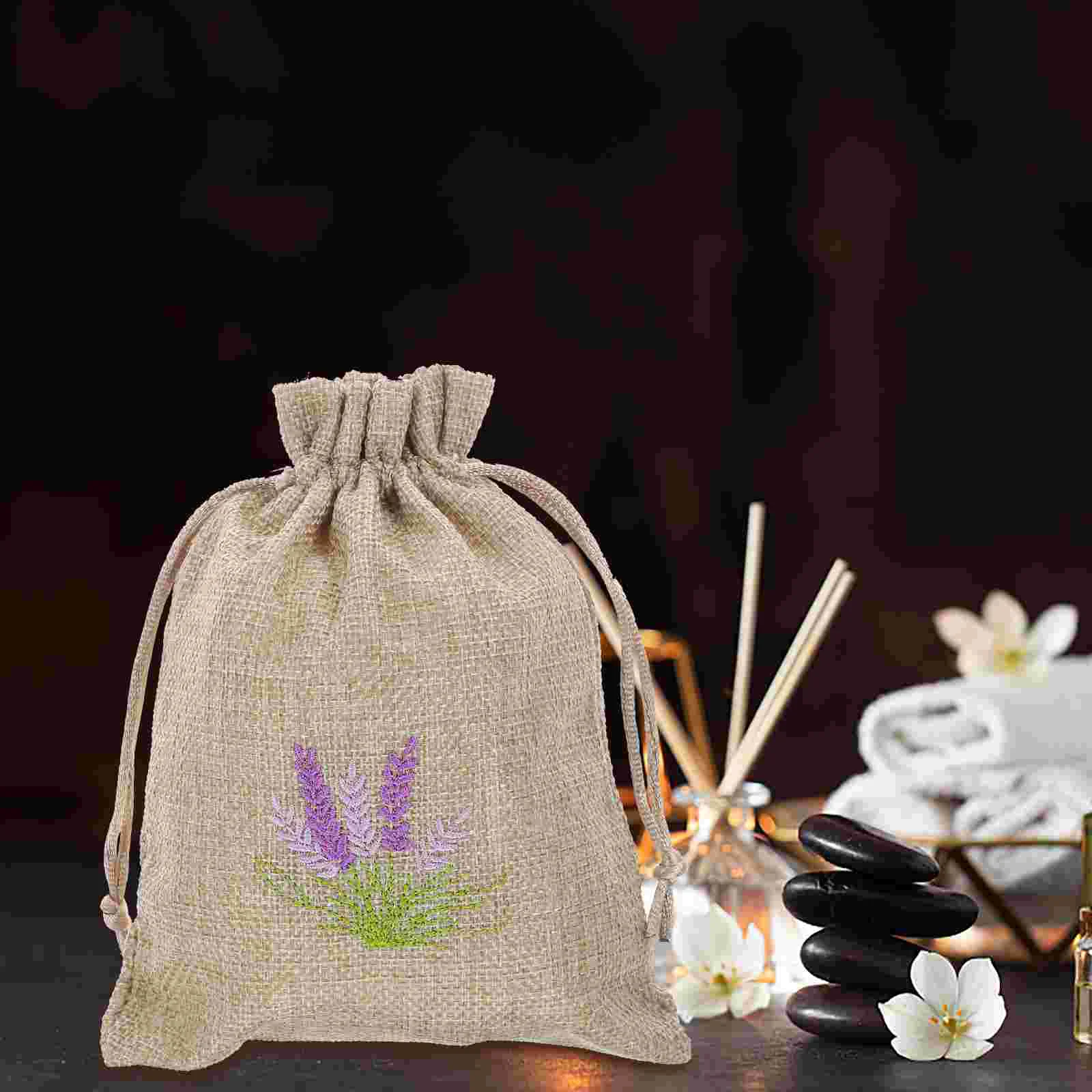 10 Pcs Empty Sachet Vacuum Storage Bags Fragrance Sachets Dried Lavender Tote Container Linen Packing Travel Pendants Hanging