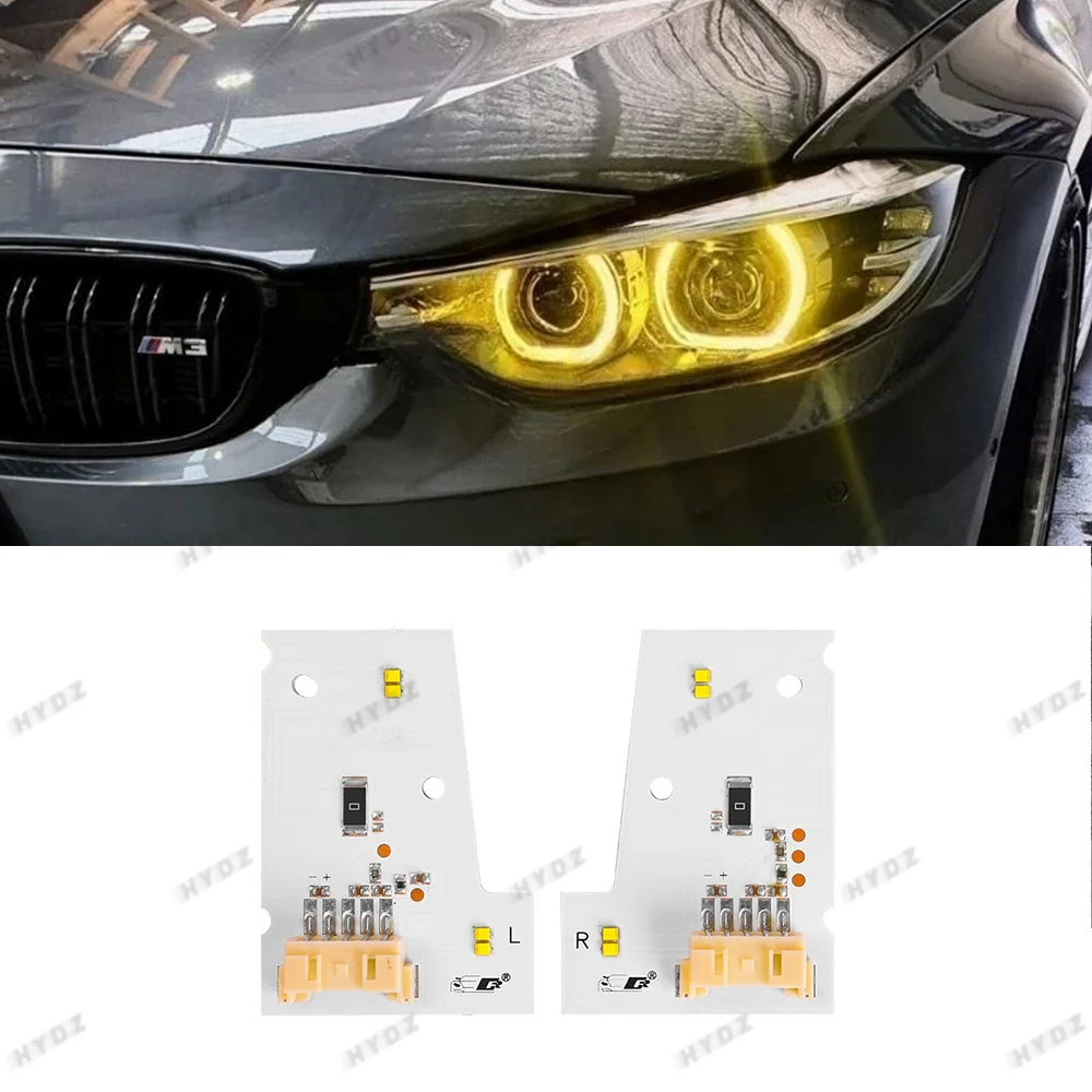 

Желтые ангельские глазки светодиодные DRL для BMW 2018-2020 M3 M4 F36 F32 F82 F80 F33 LCI 430i 440i Неадаптивные фары дневного света