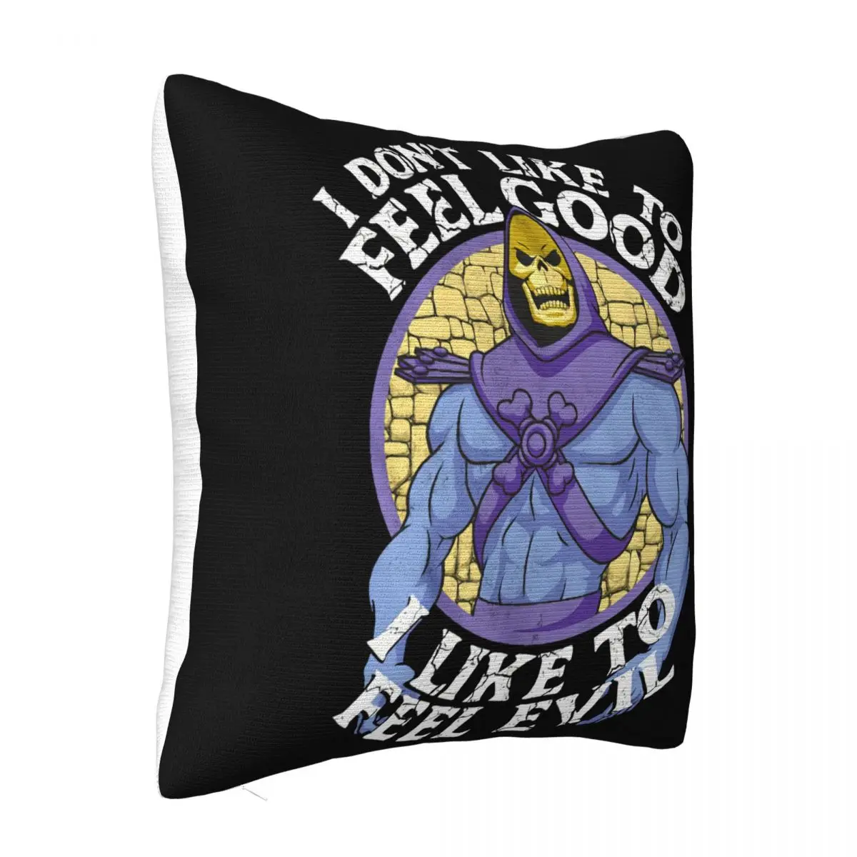 Masters Of The Universe Skeletor Like To Feel Evil Mens He Man Eternia Music Slogan Creative Design Pillow Case