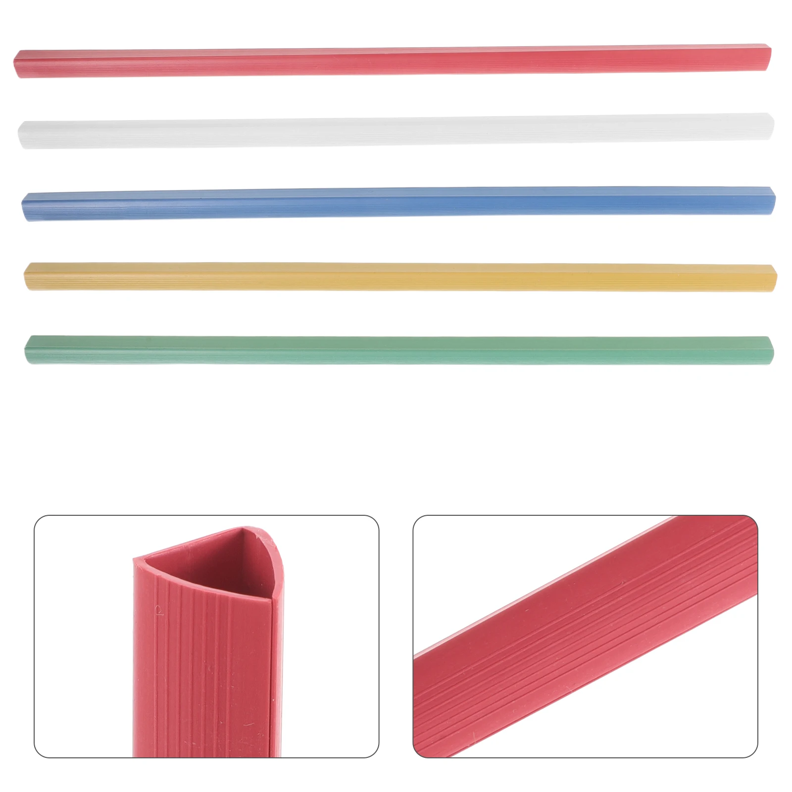 

25pcs Slide Grip Bars For A4 Documents Report Folder Office School Business Adjustable Capacity Plastic Binding Sliding Rod