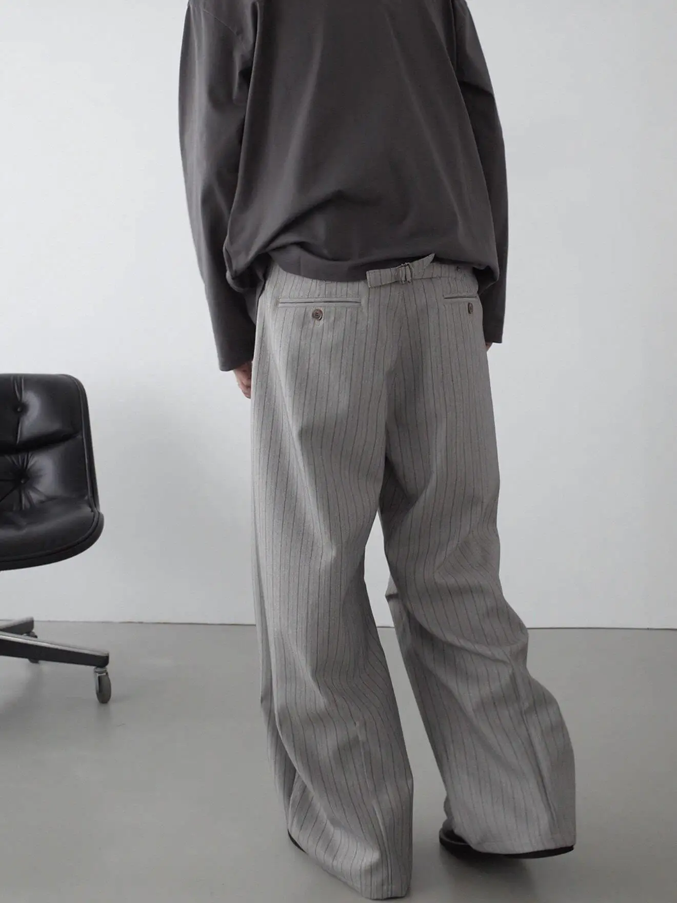 

Свободные широкие брюки в полоску в стиле ретро, мужские и женские повседневные брюки Cleanfit, универсальные удобные молодежные брюки