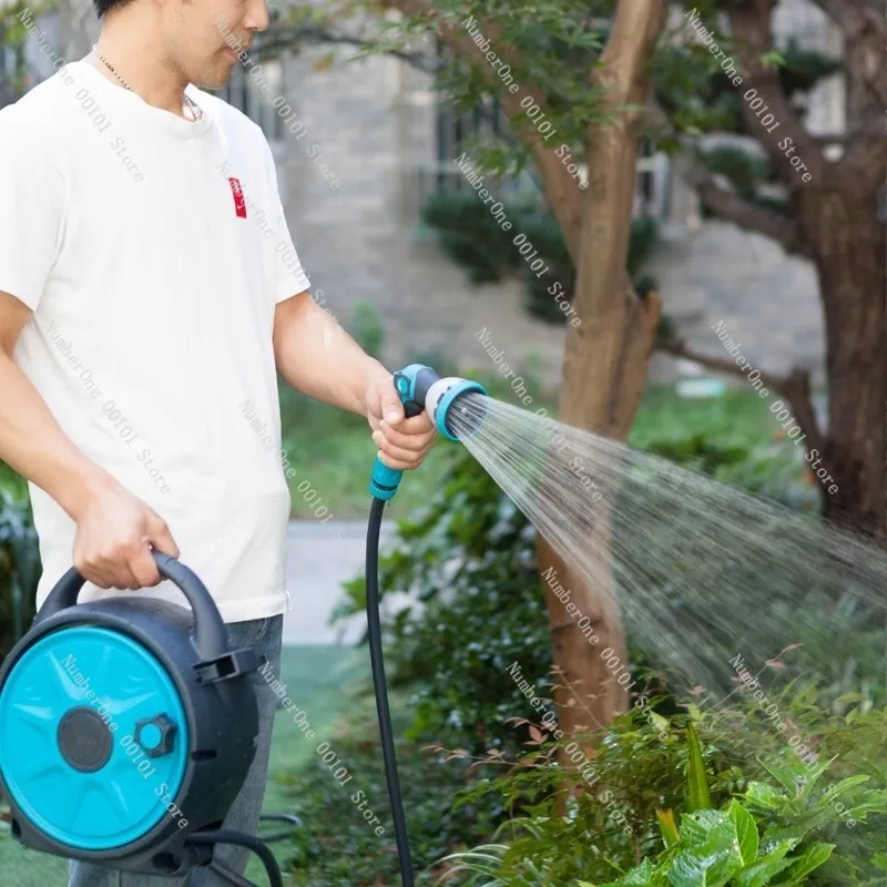 Multi-Functional Water Hose Truck for Car Wash and Garden Irrigation,High-Pressure Spray Gun with Adjustable Nozzle