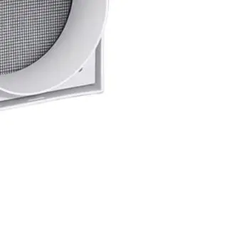 White Plastic External Gravity Vent Grille Cover With Metal Mesh Screen For Garage Attic Wall For Exhaust Fan Air Ventilator