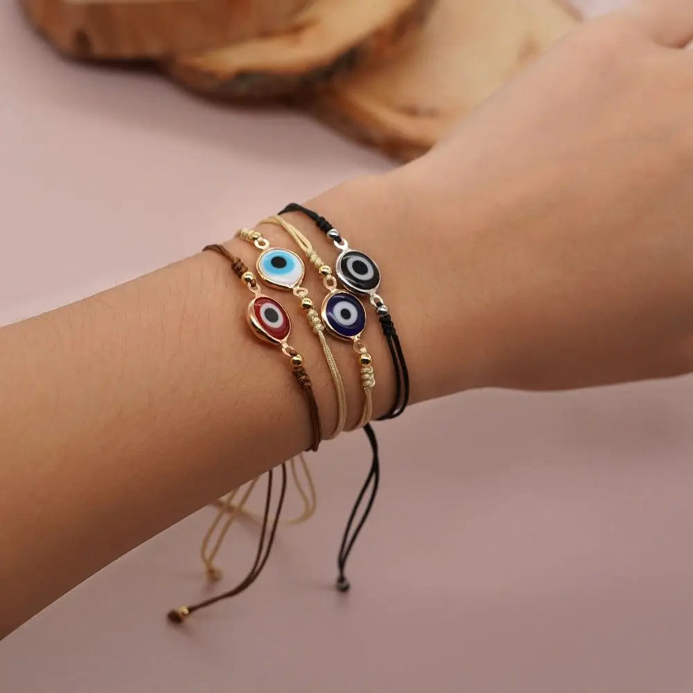 Personality Greek Eye Demon Eye Bracelet Pulseras Handmade Lucky Red Rope Hand Rope Jewelry Accessories Fortune Bracelet Girls