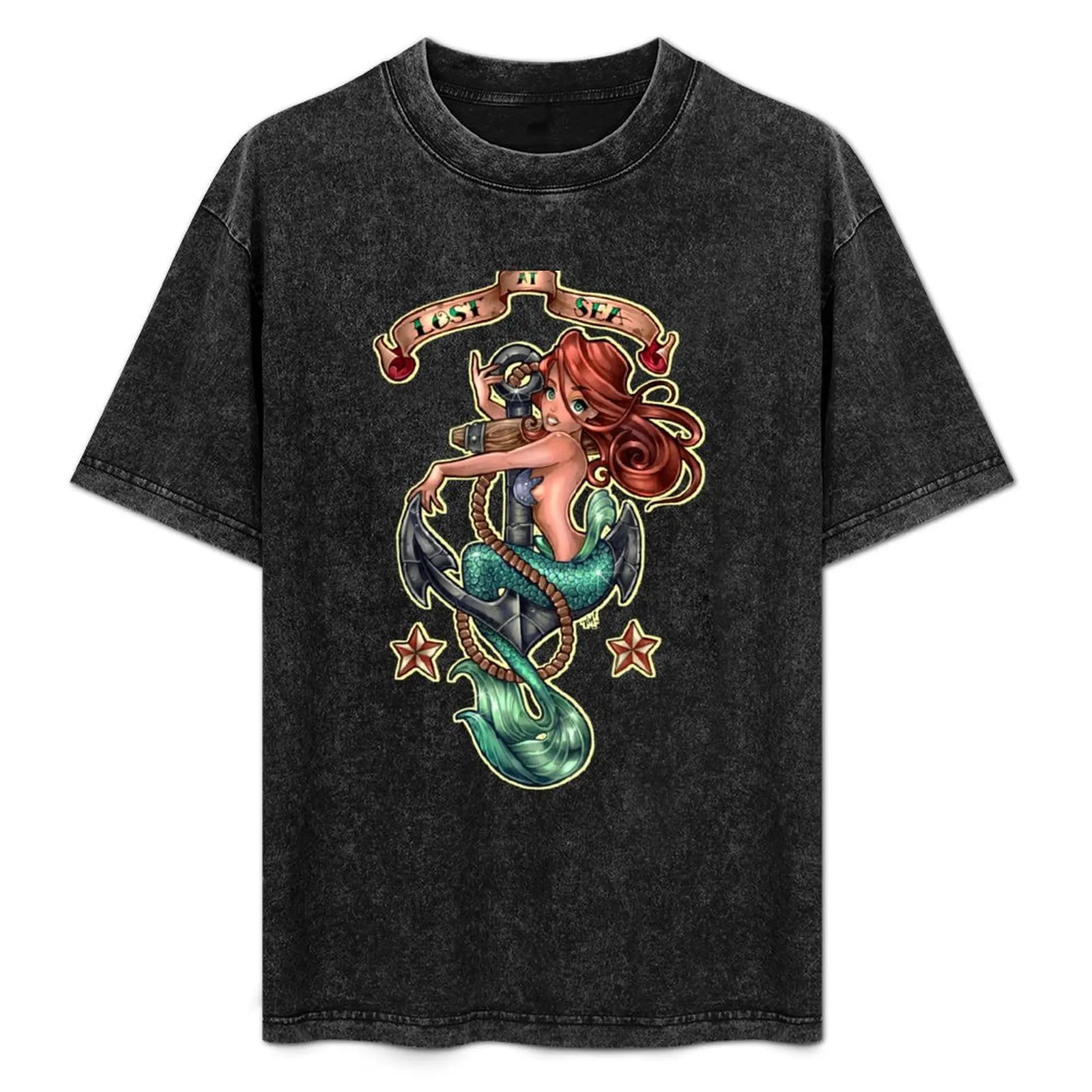 

Lost At Sea T-Shirt Basic Solid Tee for Daily Use