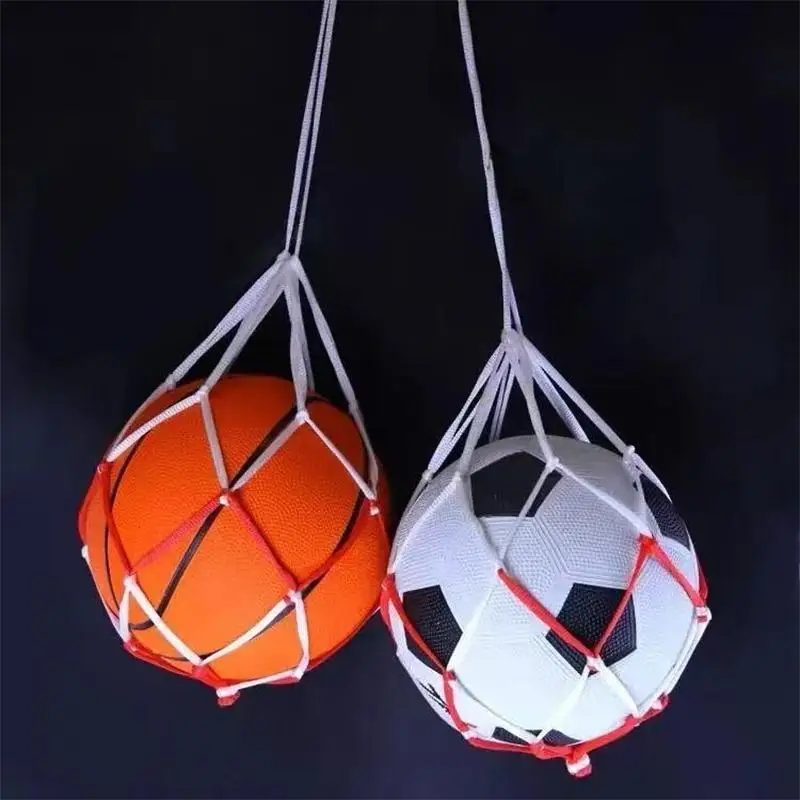 

(LA)New 1Pc Football Net Bag Nylon Bold Storage Single Ball Carry Portable Equipment Outdoor Sports Soccer Basketball Volleyball