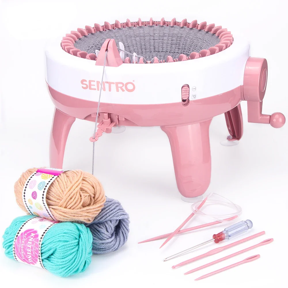 

Sentro Knitting Machine Craft Project 40 Needle Hand Knitting Machine Kit for Knitting Craft Such as Scarves/Hats/Sweaters/Glove