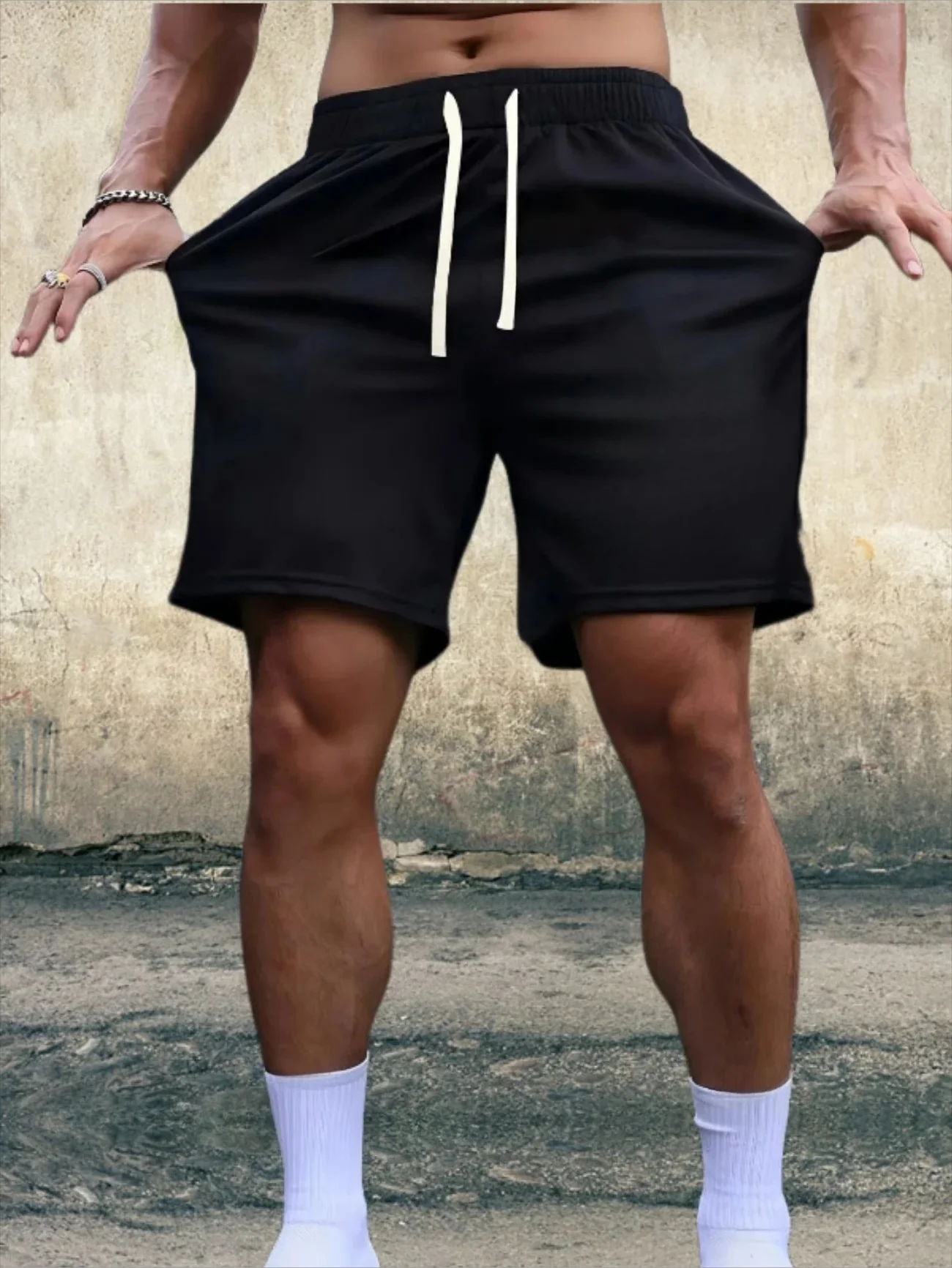 Shorts Casuais de Algodão Confortáveis para Homens no Verão, Shorts Esportivos com Cordão, Calças de Moletom para Mulheres, Calças de Praia em Cores S