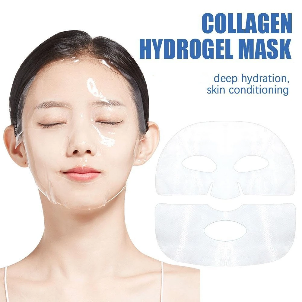 1/2/3/5/10PCS Collagen Face Mask Deep Moisturizing Collagen Protein Hydrogel Soft Gel Mask For Women Skin Care Products