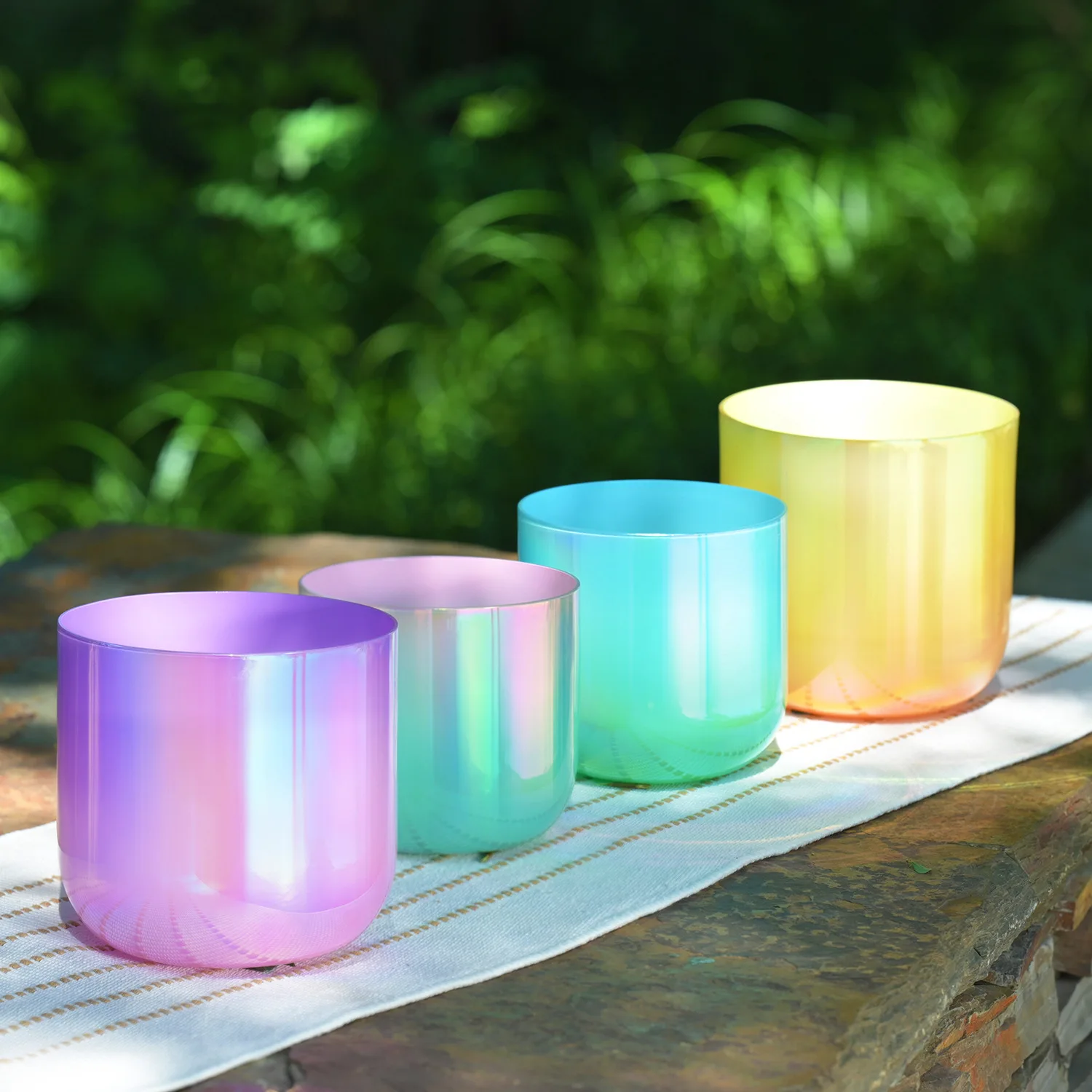 Color Alchemy Crystal Bowl Sound Therapy Meditation Sanskrit Healing Crystal Factory Direct Sale