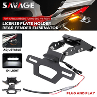 Foldable License Plate Holder For Aprilia RS660 Tuono 660 V4 RSV4 1100/Factory Motorcycle Tail Tidy Fender Eliminator LED Light