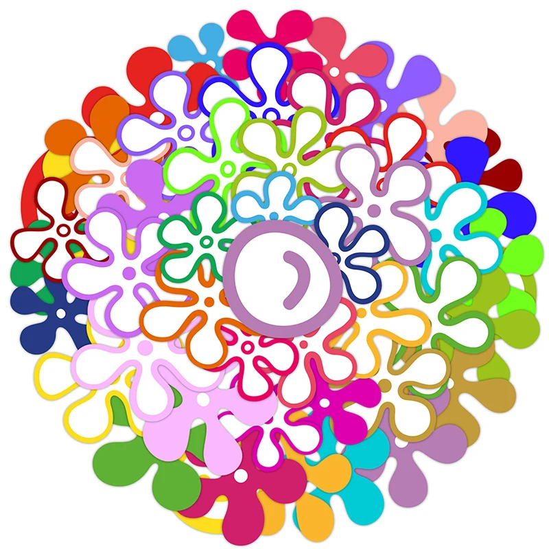 50PCS Einfache Blumen Graffiti Aufkleber Cartoon Handgemalte Pflanze INS Stil Aufkleber Wasserdicht Kreative Aufkleber für Scrapbooking