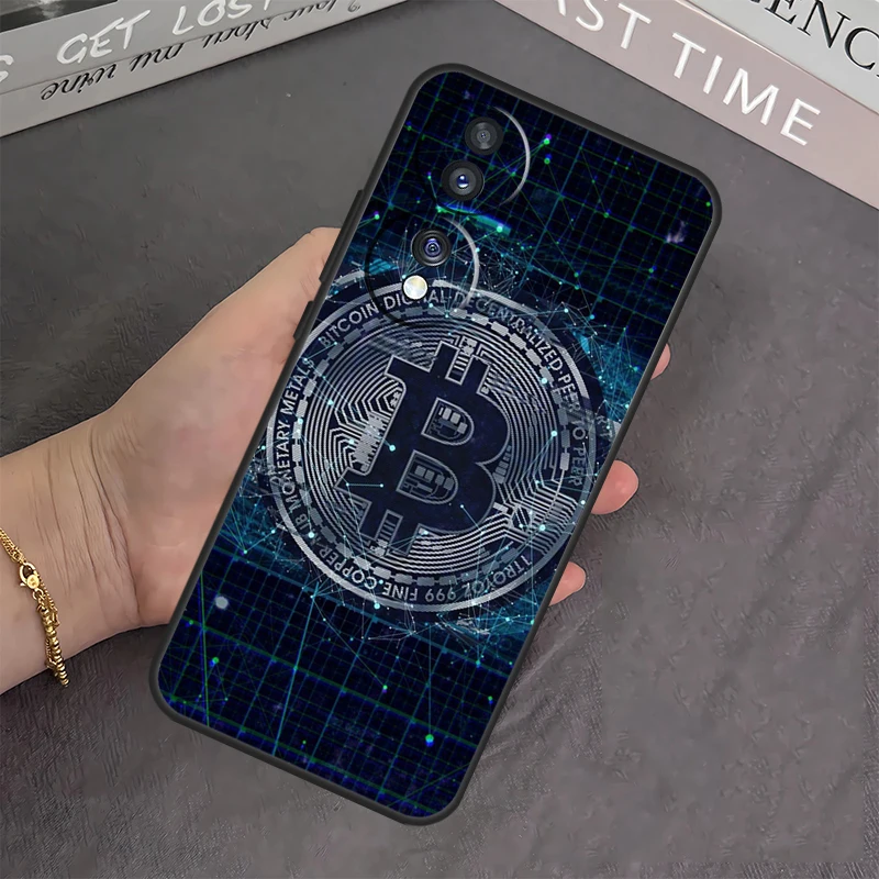 Funda de Bitcoin BTC para Honor 90, 70, 50, 10 Lite, Magic 5, 6 Pro, X6, X7, X8, X9, X6a, X7a, X8a, X9a, X9b, X8b