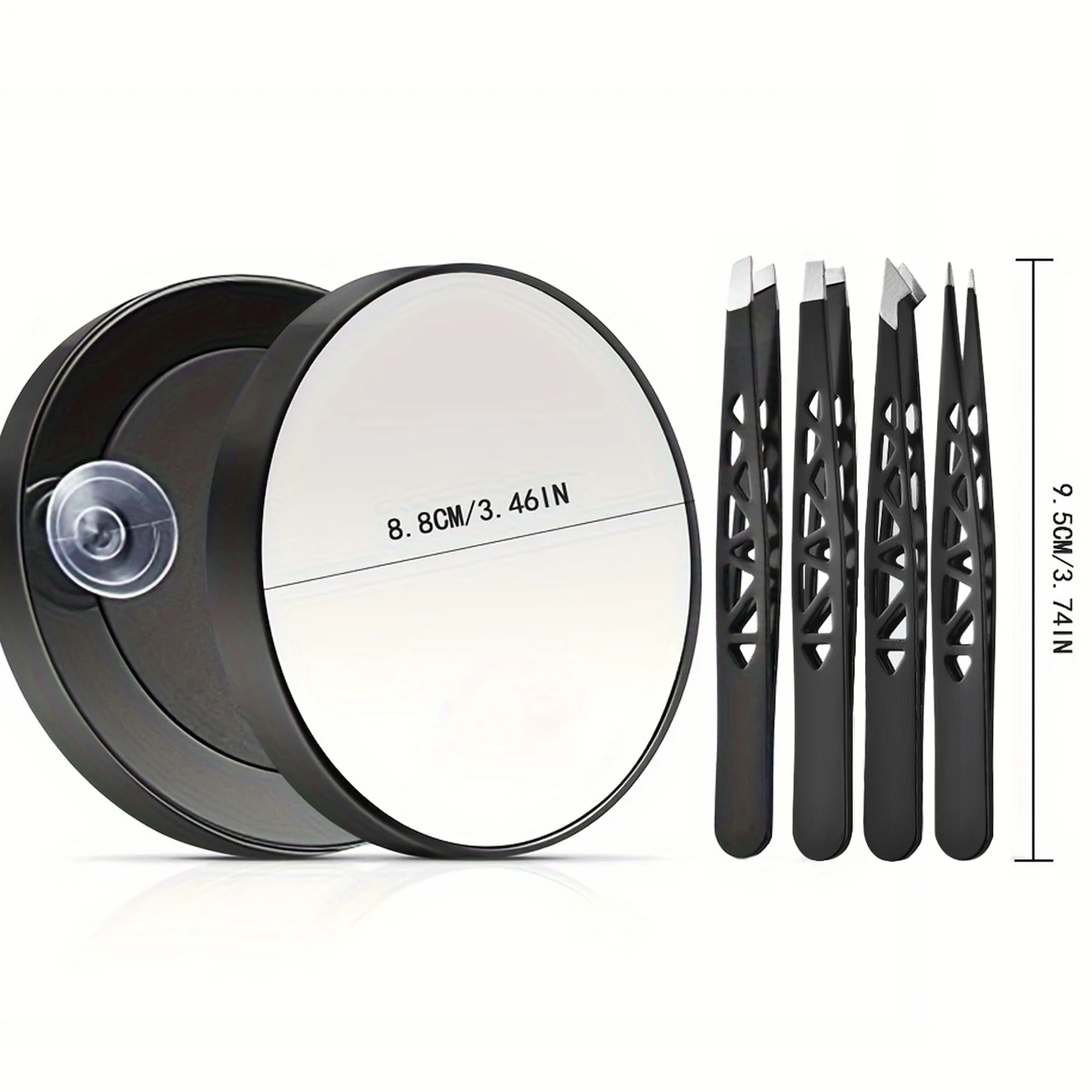 30X Magnifying Mirror （Magnified Makeup Mirror ） with 1/4Pcs Eyebrow Clip, for Grooming & Travel