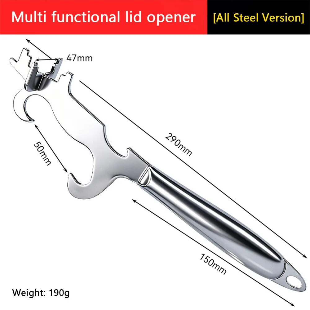 Universal Large Opening Paint Can Opener Thickened Design Stainless Steel Bucket Lid Wrench Labor Saving Heavy Duty
