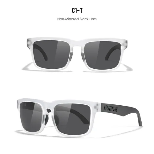 Imagen 2 del producto Último estilo marca KDEAM, gafas de sol cuadradas de alta calidad para hombres, gafas de sol polarizadas para conducir, lentes coloridas con revestimiento reflectante 2025
