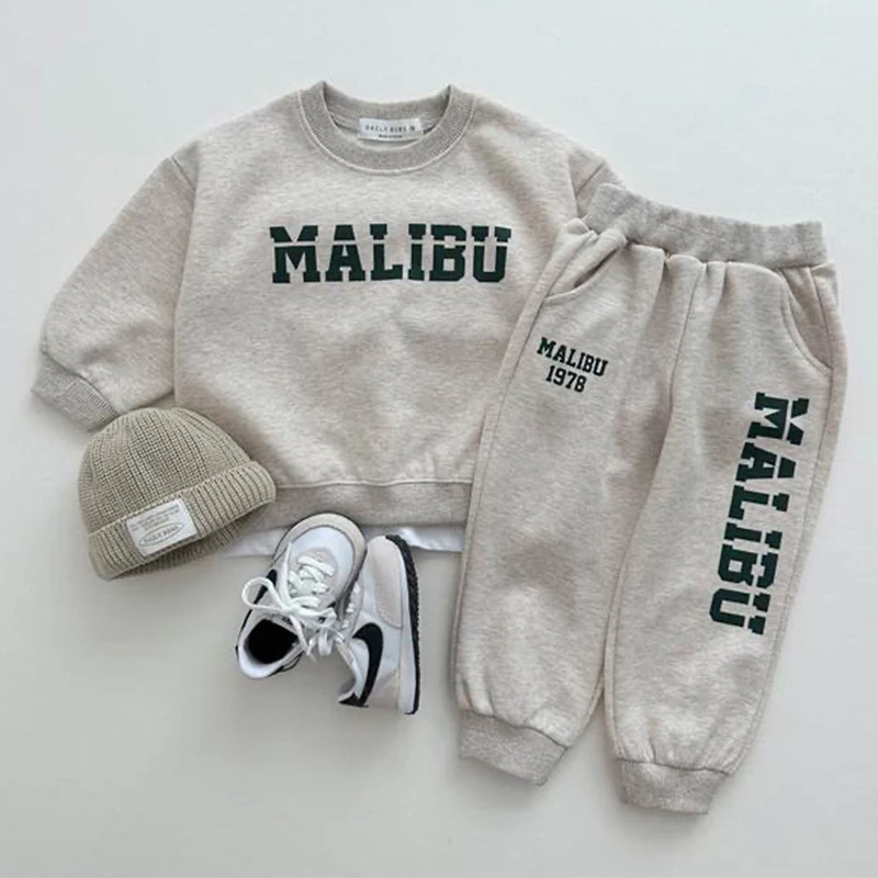 جديد الفتيان ملابس كاجوال مجموعة ربيع الخريف إلكتروني طباعة طويلة الأكمام الجولة الرقبة البلوز السراويل 2 قطعة ل 1-6Y الاطفال بدلة رياضية #3