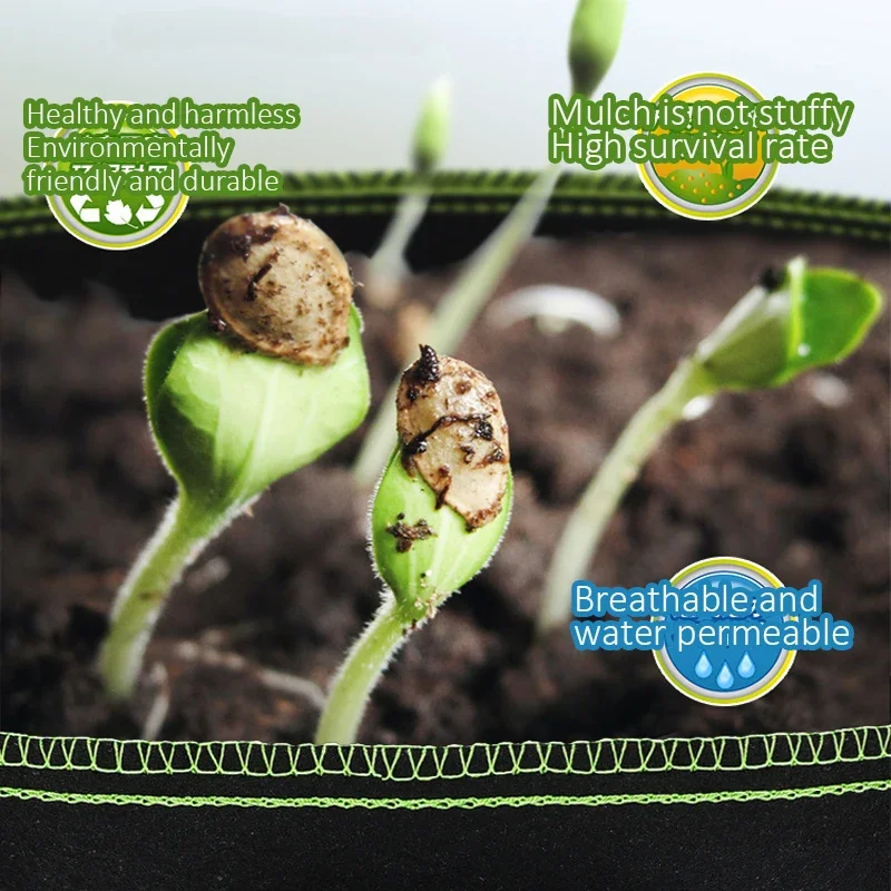 5 10 20 Gallon Vilt Kweekzakken Verdikte Niet-Geweven Plantaardige Jonge Boompjes Aardappelboom Plantzakken Boom Opvouwbare Plantemmers