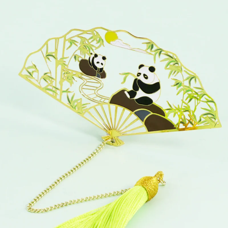 

Kawaii Bamboo Forest Panda Tassels Bookmark DIY Cute Coloring Embossing Book Mark Page Folder Office School Supplies Stationery