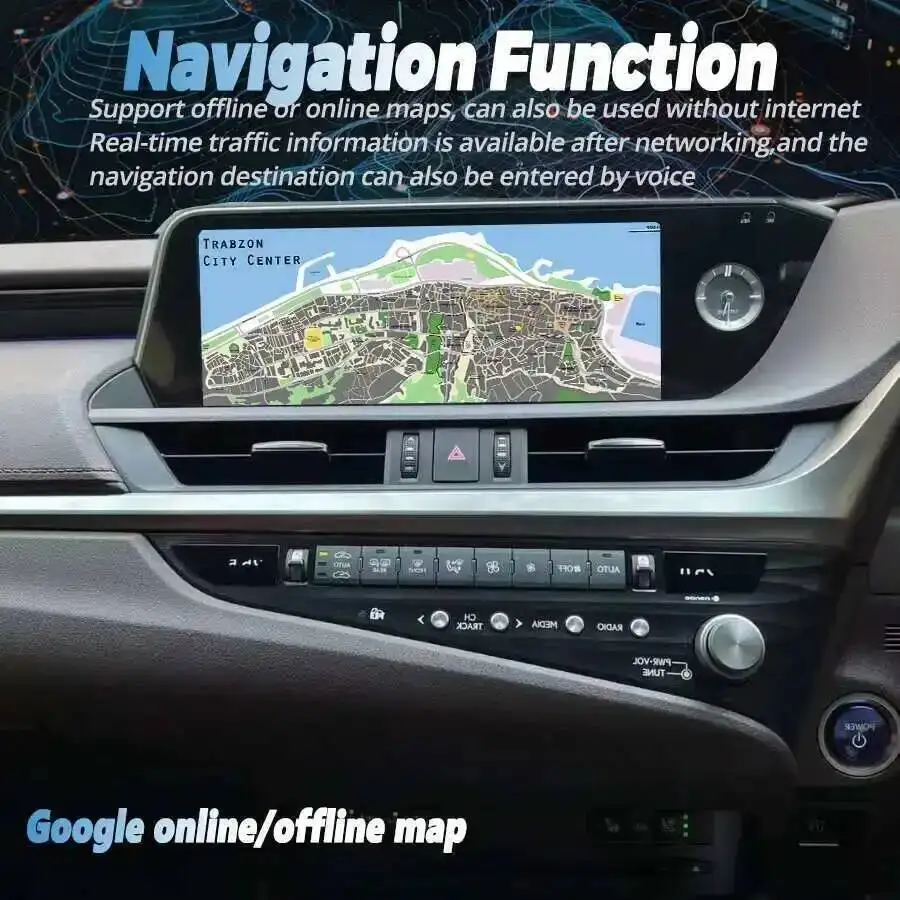 Carplay DSP أندرويد 14 نظام تحديد المواقع BT كوالكوم 668S لكزس Es350 ES250 ES300h 2018-2021 12.3 بوصة RHD سيارة مشغل فيديو الوسائط المتعددة HU