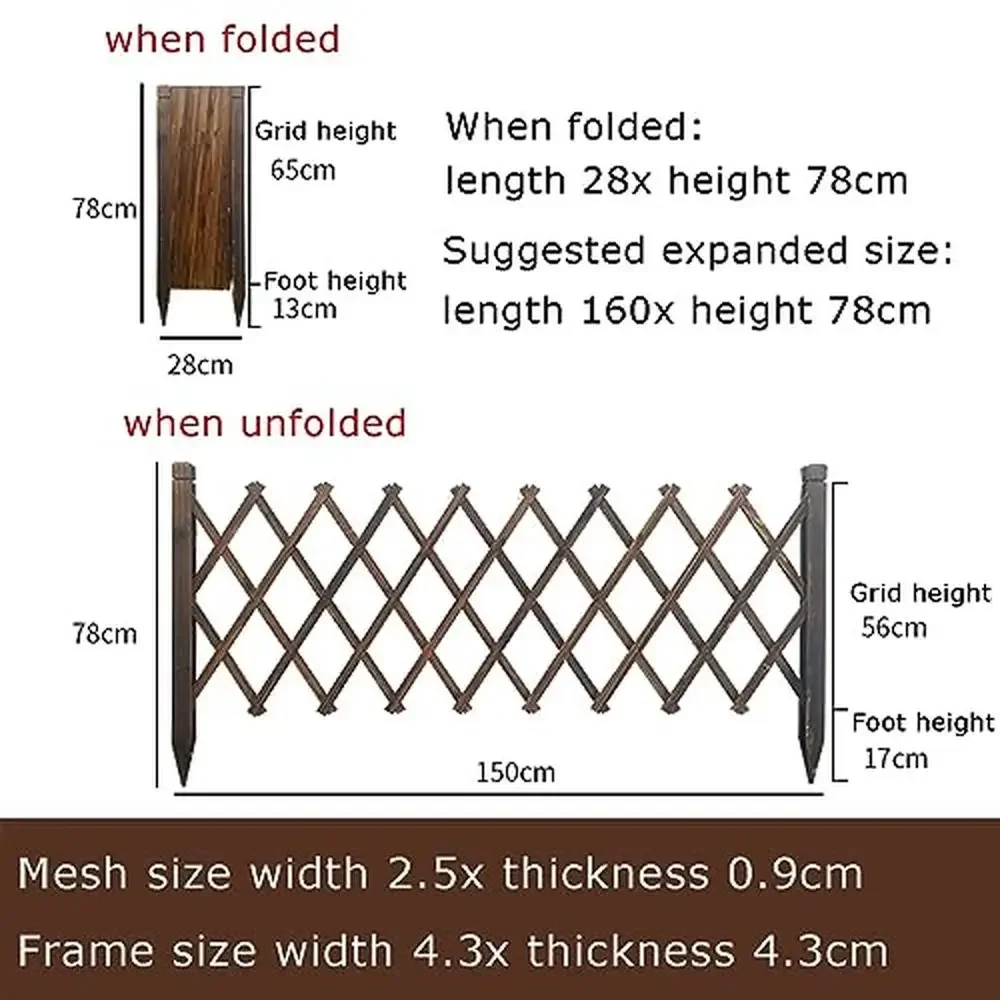Intrekbaar tuinlatwerk Hek Hout Draagbaar buitenscheidingspaneel Poort Tuin Uitbreidbaar Patio Decor Binnen/buiten Gebruik Gemakkelijk