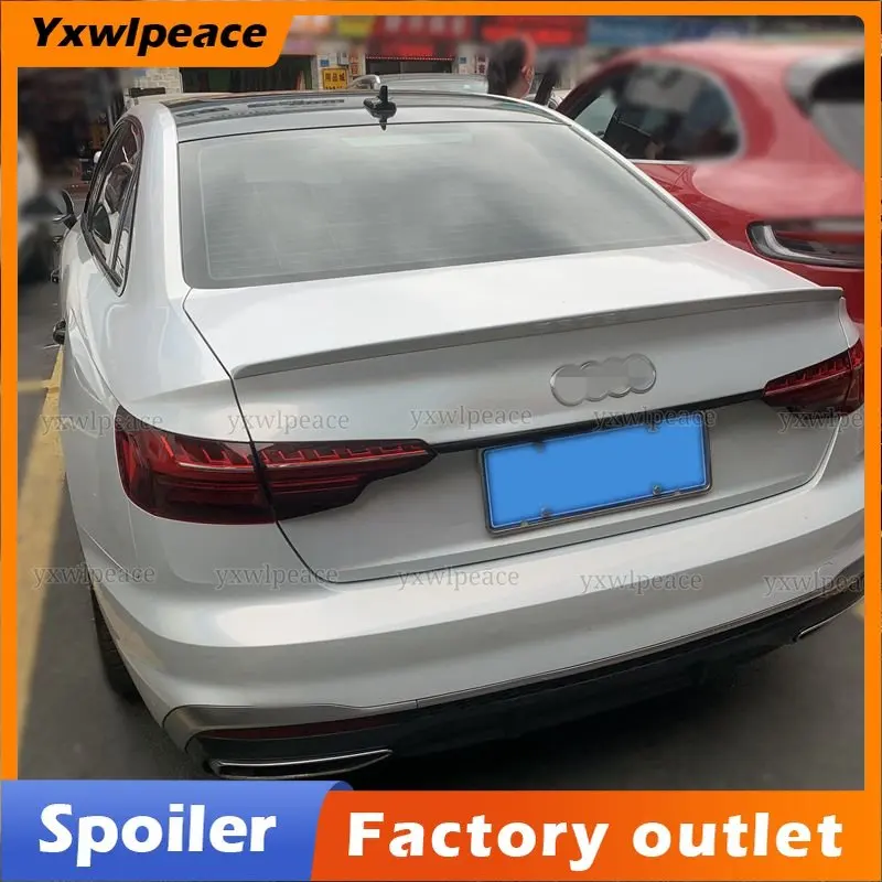 

For Audi A4 B9 Trunk Spoiler 2017 2018 2019 2020 2021 ABS Material Primer Color Rear Trunk Wing Car Accessories