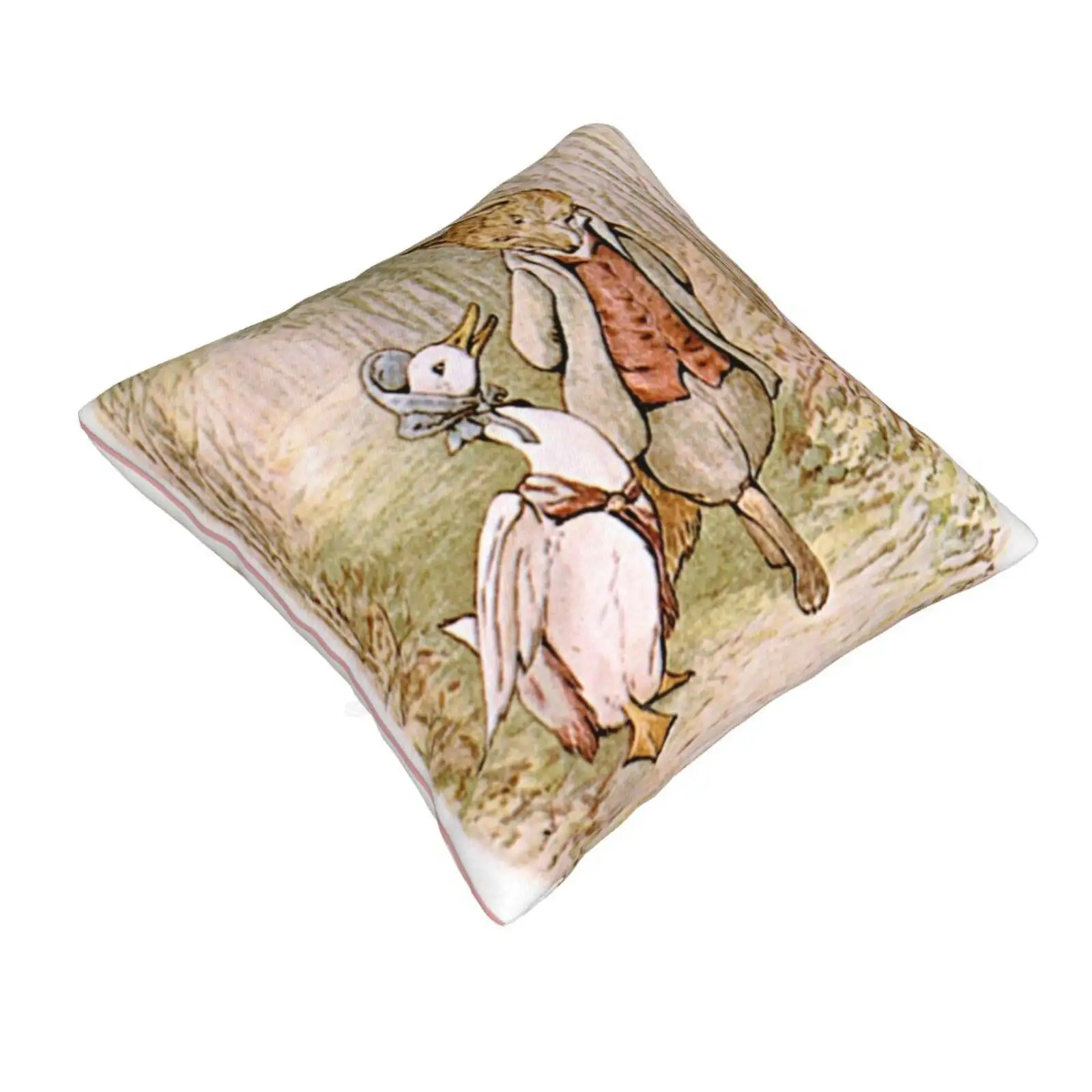 Jemimah Puddleduck And The Gentleman-Beatrix Potter Pillows Case Bedroom Home Decoration Jemimah Puddleduck Fox Gentleman