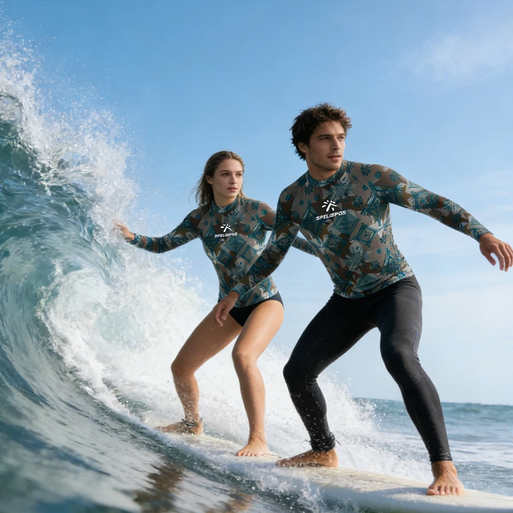 

High Quality Sweat Wicking Breathable Baselayer Skins Performance Lightweight Surfing Top for Both Men and Women Outdoor Surfing