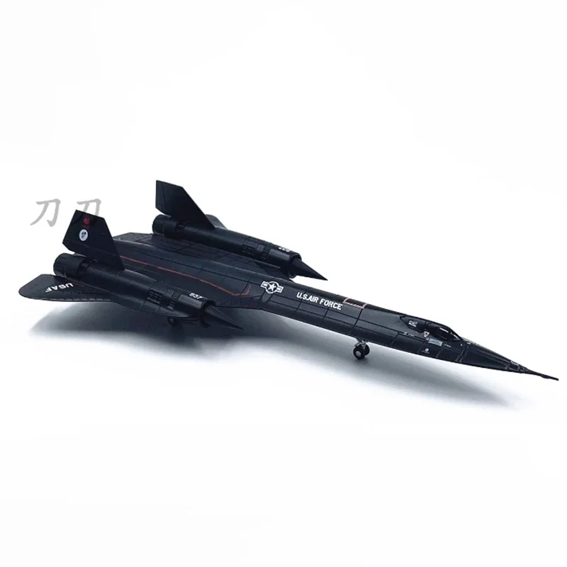 Diecast 1:144 Scale American SR-71 Blackbird Supersonic Alloy Finished Aircraft Simulation Model Static Decoration Souvenir Gift