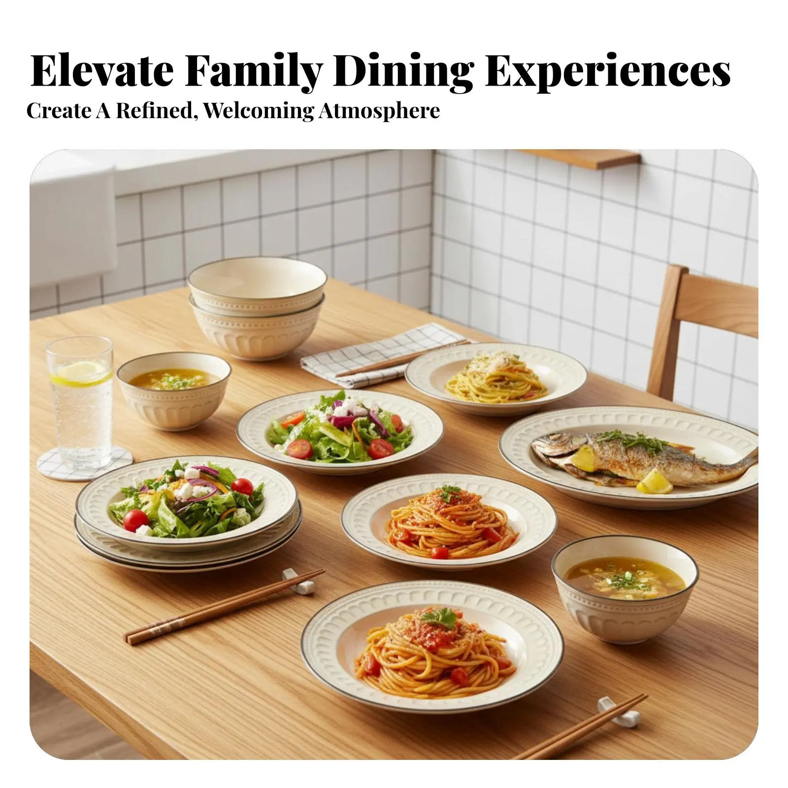 

Набор керамической посуды, японский винтажный дизайн, домашняя столовая утварь, тарелки, миски, палочки для еды, подарок на новоселье